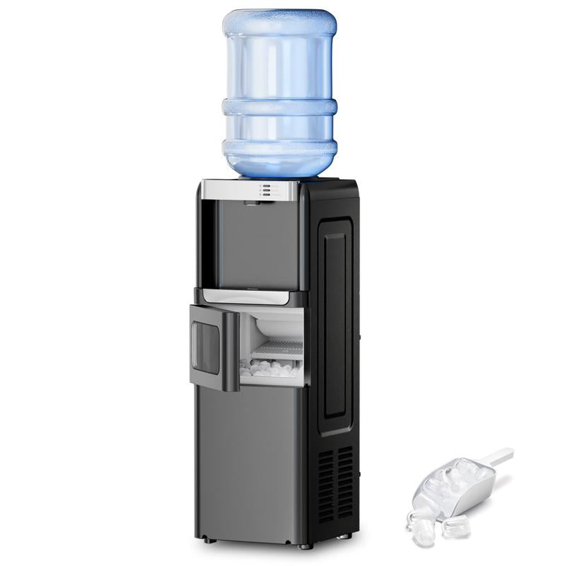 Antarctic Star 3-In-1 Hot and Cold Water Cooler Dispenser with Built-In Ice Maker, for 3 to 5 Gallon Bottle Water Dispenser,With Child Safety Lock,Black