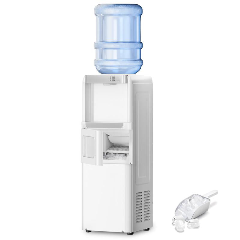 Antarctic Star 3-In-1 Hot and Cold Water Cooler Dispenser with Built-In Ice Maker, for 3 to 5 Gallon Bottle Water Dispenser,With Child Safety Lock,Black